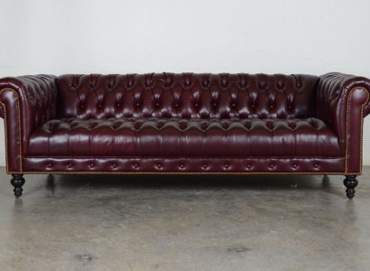 XXL Big Sofa Couch Chesterfield 240cm Polster Sofas 4 Sitzer Leder Textil  #264