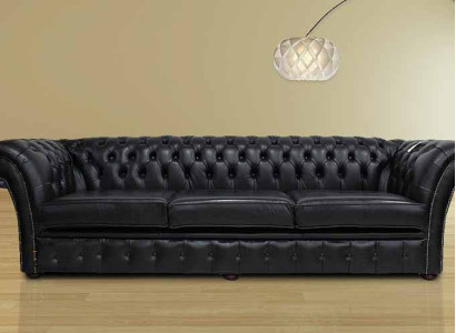 XXL Big Sofa Couch Chesterfield 240cm Polster Sofas 4 Sitzer Leder Textil  #238