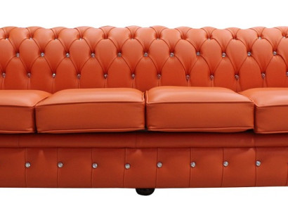 XXL Big Sofa Couch Chesterfield 240cm Polster Sofas 4 Sitzer Leder Textil  #240