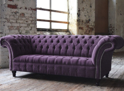 Chesterfield Design Luxus Polster Sofa Couch Sitz Garnitur Leder Neu Sofas # 201