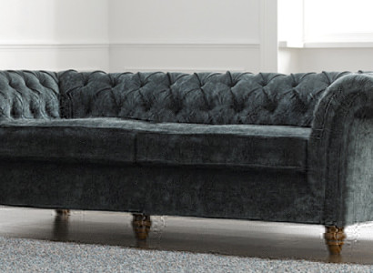 Chesterfield Design Polster Couch Leder Sofa Garnitur Luxus Textil Sofas #163