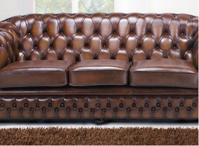 Chesterfield Design Polster Couch Leder Sofa Garnitur Luxus Textil Sofas #135