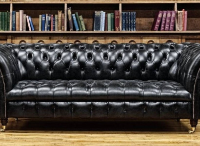 Chesterfield Design Polster Couch Leder Sofa Garnitur Luxus Vintage Sofas #133