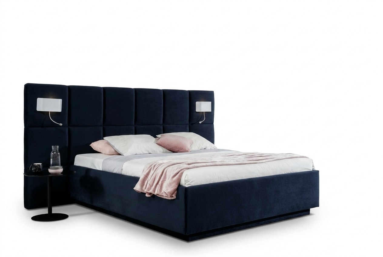 Schlafzimmer Design luxus Bett 200x200 Texil Betten Doppel Bettgestell