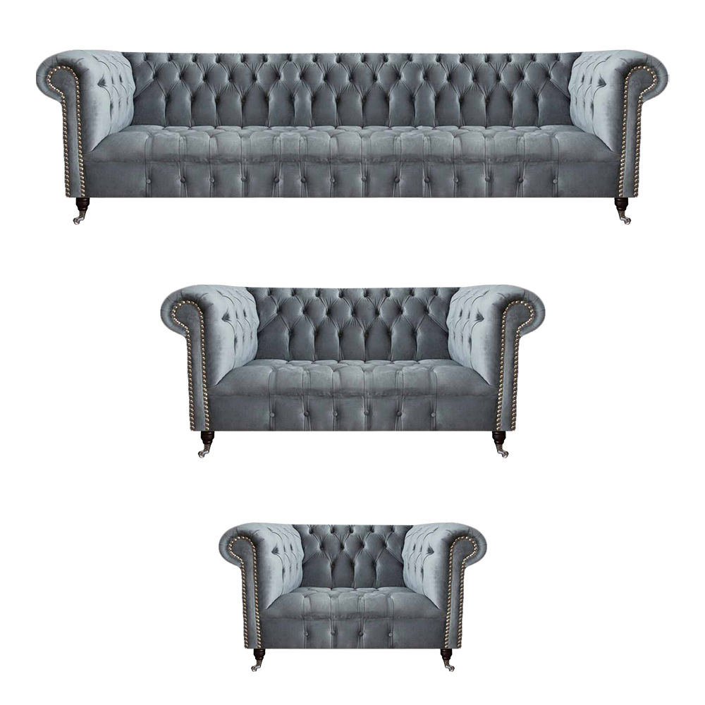 Wohnzimmer Chesterfield Möbel Sofagarnitur 3tlg Neu Luxus Einrichtung