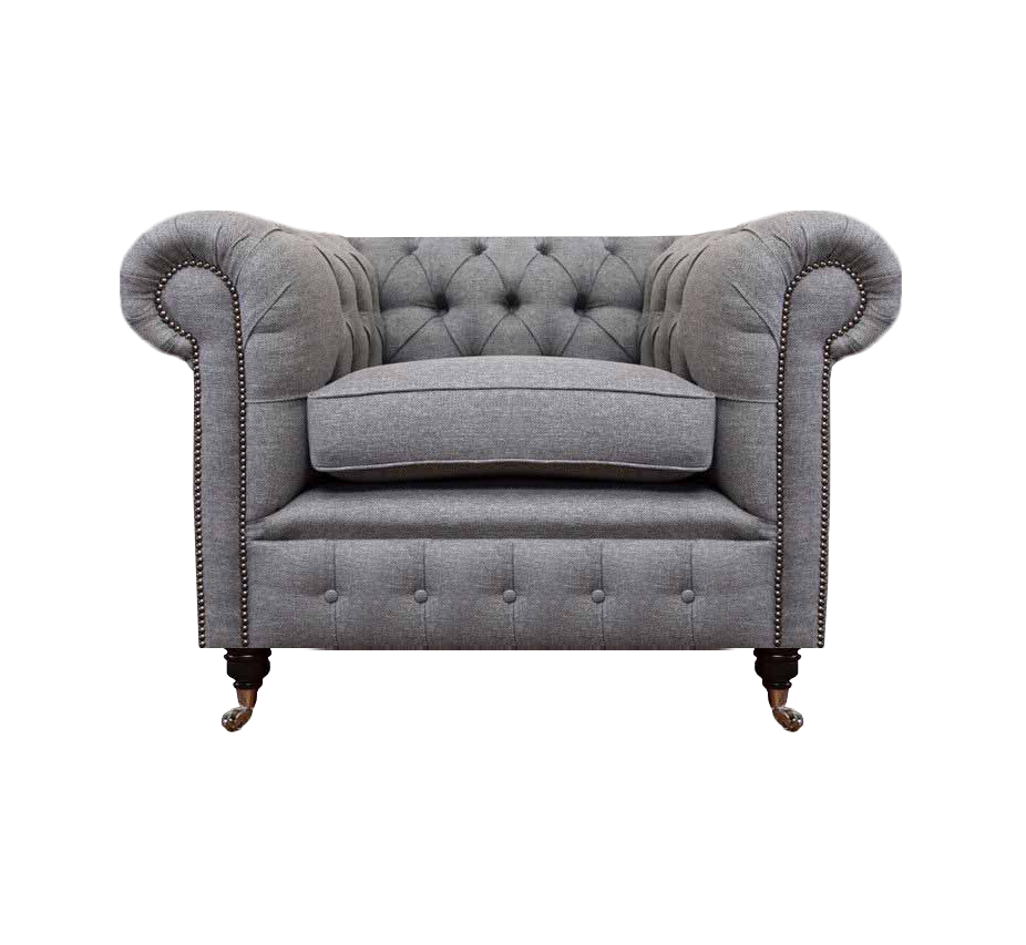 Wohnzimmer Sessel Luxus Polster Stoff Chesterfield Textil Sitz Neu Einrichtung