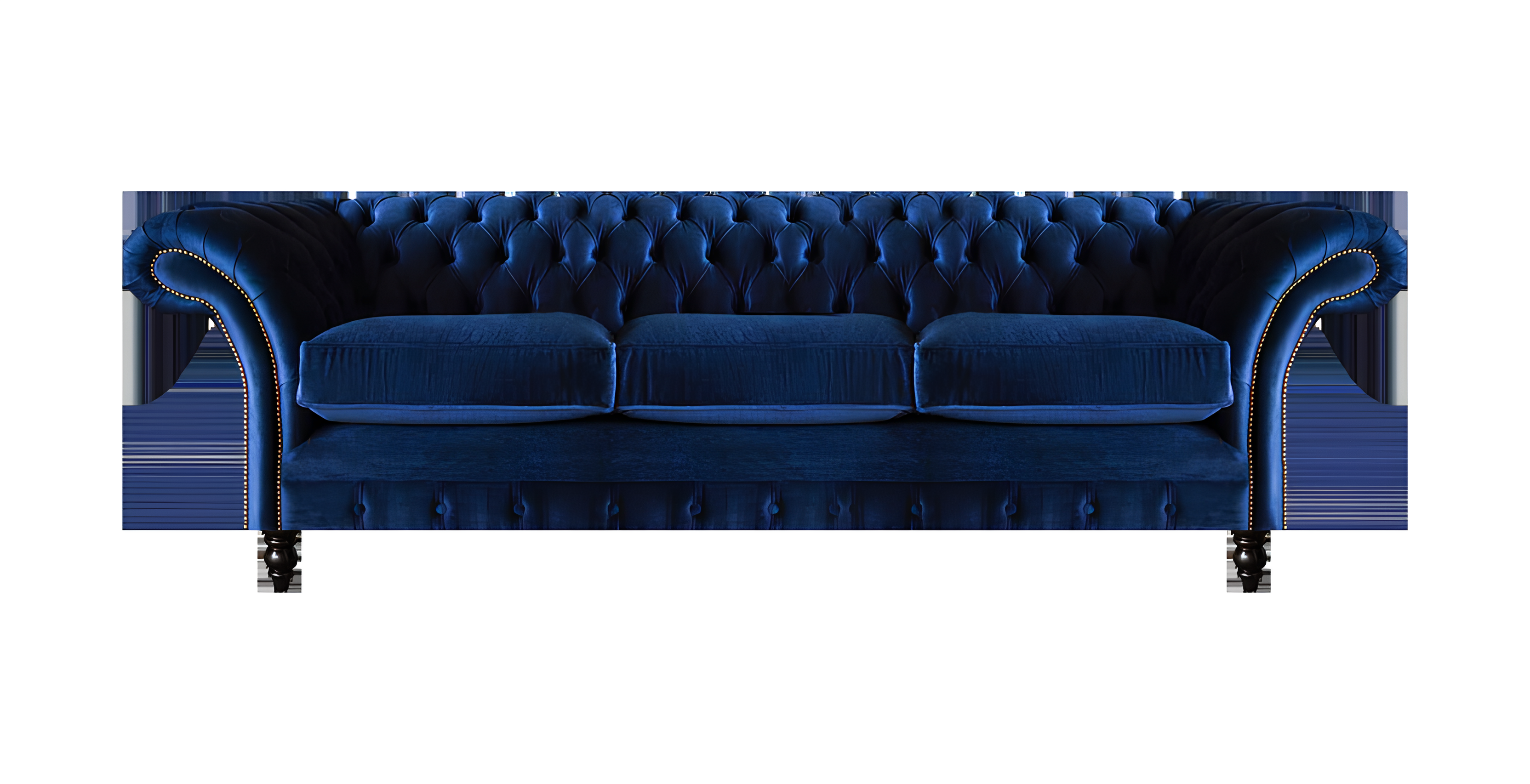 Chesterfield Luxus Sofa Dreisitzer Wohnzimmer Polster Stoff Textil Design Neu