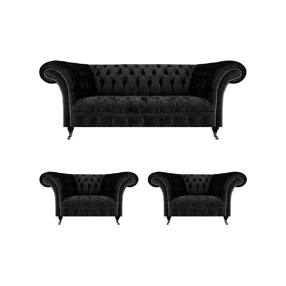 Wohnzimmer Sofa Set Chesterfield Einrichtung Luxus Komplett 2x Sessel