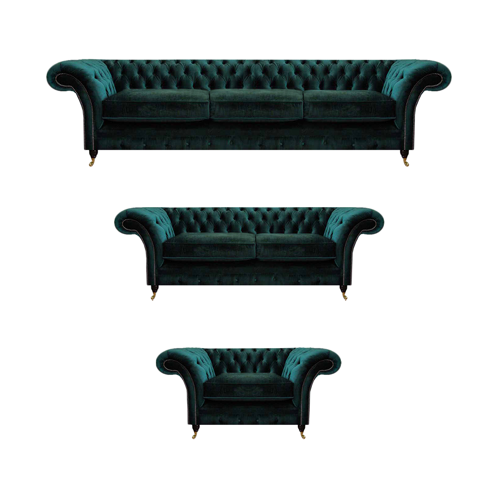 Wohnzimmer Luxus Einrichtung Komplett Sofas Couchen Chesterfield Polster 3+2+1