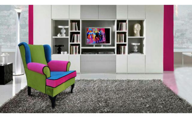 Chesterfield Ohrensessel Sessel Couch Relax Polster Designer Couchen Neu MULTIC!